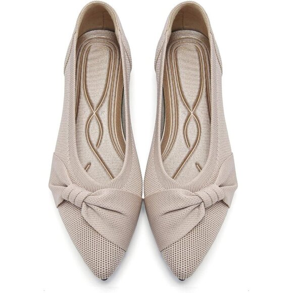 Shoes - Women's Pointed Toe Knit Flats Comfortable Lightweight Dressy Casual Shoes
